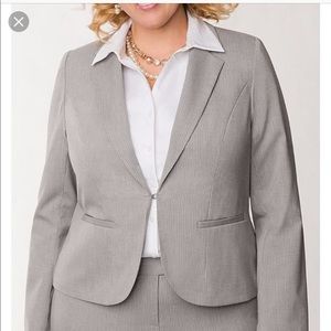 Lane Bryant Tailored Stretch Suit  Striped Jacket